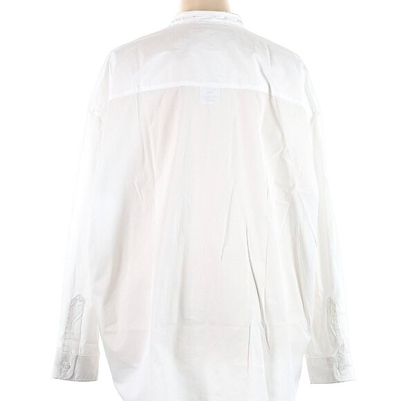 Frank & Eileen White Victoria Tuxedo Bib Button-Down Relaxed-Fit Shirt Size M - Picture 3 of 4
